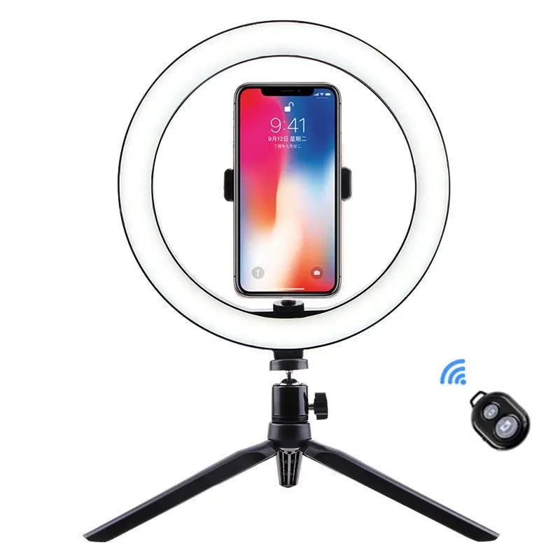 10 inch ring light with tripod LED Ring Light Selfie Ring Light with Stand for Youtube tik tok Live lighting photography TheBridalShop.au