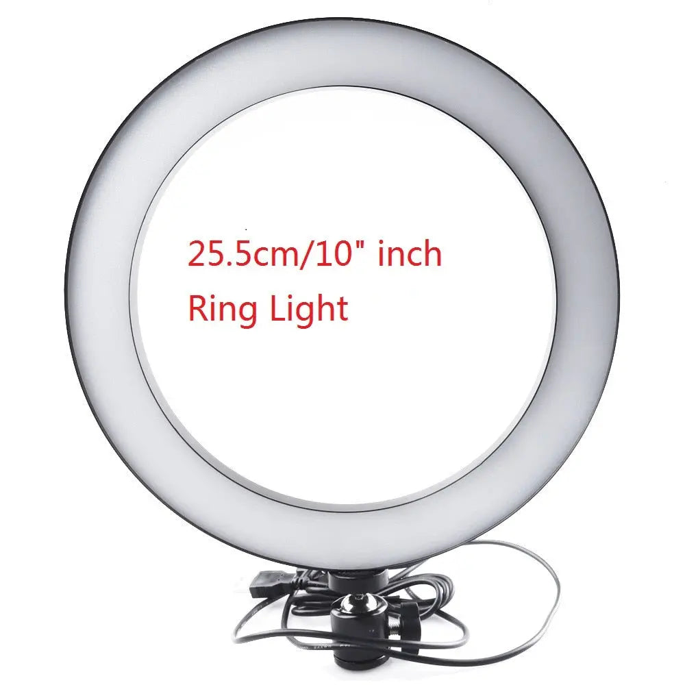 10 inch ring light with tripod LED Ring Light Selfie Ring Light with Stand for Youtube tik tok Live lighting photography TheBridalShop.au