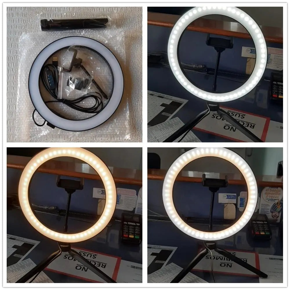 10 inch ring light with tripod LED Ring Light Selfie Ring Light with Stand for Youtube tik tok Live lighting photography TheBridalShop.au