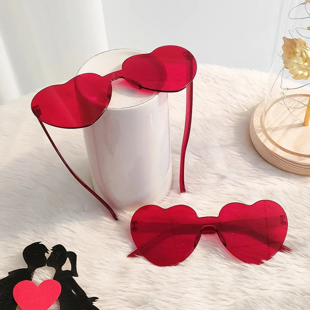 New Love Heart Shaped Glasses Headband Valentines Day Gifts Marrige Wedding Bachelor Party Decoration Hair Accessories TheBridalShop.au