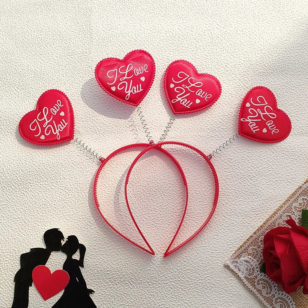 New Love Heart Shaped Glasses Headband Valentines Day Gifts Marrige Wedding Bachelor Party Decoration Hair Accessories TheBridalShop.au