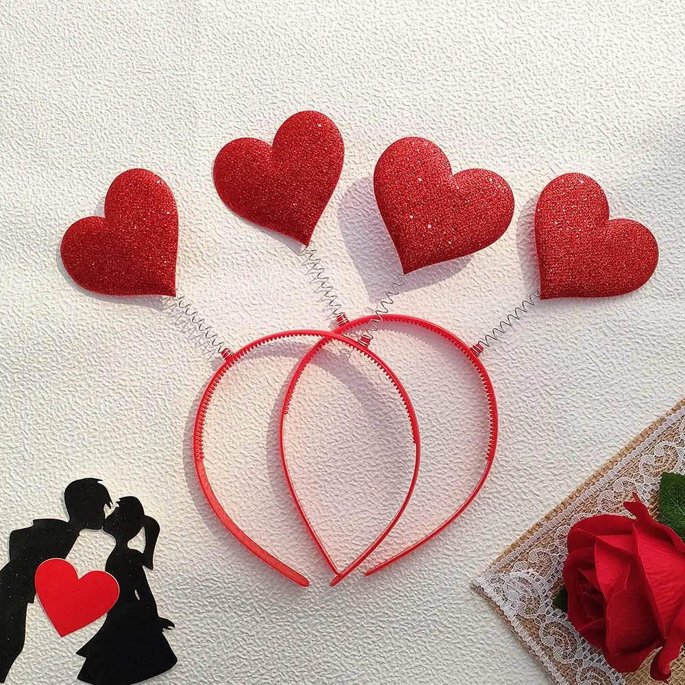 New Love Heart Shaped Glasses Headband Valentines Day Gifts Marrige Wedding Bachelor Party Decoration Hair Accessories TheBridalShop.au