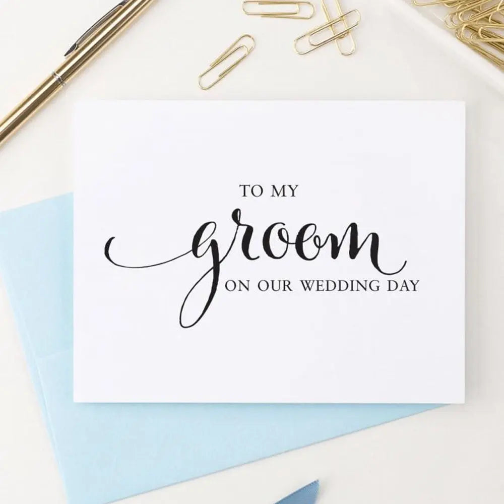 To My Groom Gift Sticker  Wedding Day Sticker from Bride  Modern Party Personalized Name Sticker Gift (just sticker,no card) TheBridalShop.au