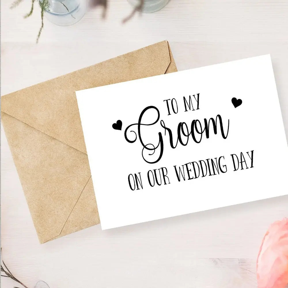 To My Groom Gift Sticker  Wedding Day Sticker from Bride  Modern Party Personalized Name Sticker Gift (just sticker,no card) TheBridalShop.au